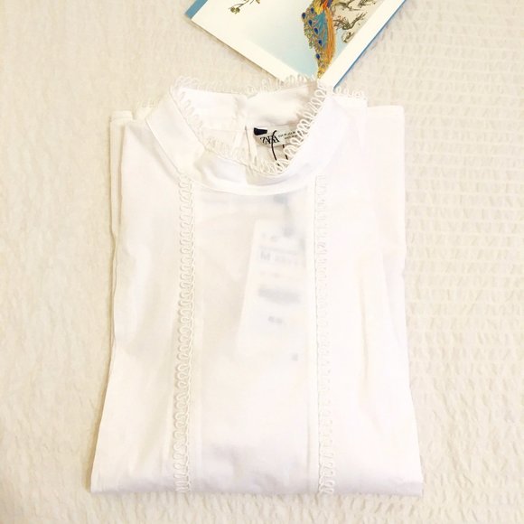 SCALLOPED POPLIN TOP - Picture 2 of 12